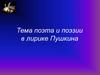 Тема поэта и поэзии в лирике Пушкина. Пророк