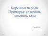Коренные народы Приморья: удэгейцы, нанайцы, тазы