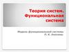Теория систем. Функциональная система