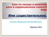 Имя существительное. Урок по письму и развитию речи в коррекционном классе 8 вида