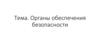 Органы обеспечения безопасности