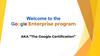 Welcome to the Google Enterprise program AKA “The Google Certification”