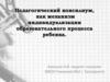 Педагогический консилиум, как механизм индивидуализации образовательного процесса ребенка