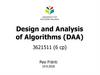 Design and Analysis of Algorithms (DAA)