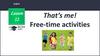 English. Lesson 12. That’s me! Free-time activities