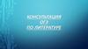 Консультация ОГЭ по литературе