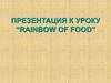 Rainbow of food