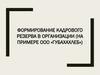 Формирование кадрового резерва в организации (на примере  ООО «Губахахлеб»)