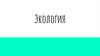 Экология