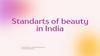 Standarts of beauty in India