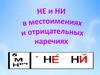 Не и НИ в отрицательных наречиях и местоимениях