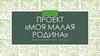 Моя малая Родина. Проект