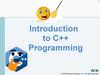 Introduction to C++