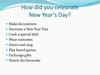 How did you celebrate New Year’s Day