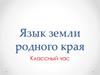 Язык земли родного края