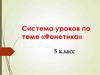 Система уроков по теме «Фонетика». 5 класс