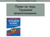 Право на труд. Трудовые правоотношения  (7 класс)