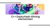 C++ Dasturlash tilining elementlari