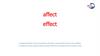 Effect. Affect