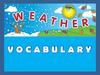 Weather vocabulary