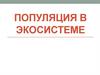 Популяция в экосистеме