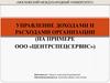 Управление доходами и расходами организации (на примереООО «Центрспецсервис»)