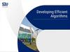 Developing Efficient Algorithms Developing Efficient Algorithms
