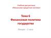 Финансовая политика государства
