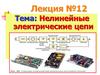Нелинейные электрические цепи. Лекция №12