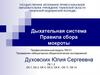 Дыхательная система Правила сбора мокроты