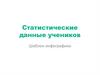 Статистические данные учеников. Шаблон инфографики