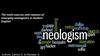 Neologisms. Relevance of neologisms