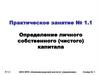 Определение личного собственного (чистого) капитала