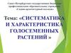Систематика и характеристика голосеменных растений   (тема № 1.4)