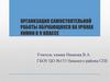 Организация самостоятельной работы обучающихся на уроках химии в 9 классе