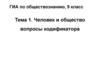 Человек и общество вопросы кодификатора. Тема 1