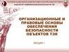 Организационные и правовые основы обеспечения безопасности объектов ТЭК. Лекция 1