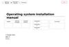 Operating system installation manual