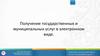 Получение государственных и муниципальных услуг в электронном виде