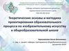 Теоретические основы и методика проектирования образовательного процесса по изобразительному искусству в школе