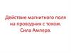 Действие магнитного поля на проводник с током. Сила Ампера