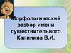 Морфологический разбор имени существительного