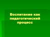 Воспитание как педагогический процесс