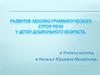 Развитие лексико-грамматического строя речи у детей дошкольного возраста
