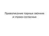Правописание парных звонких и глухих согласных