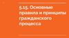 Основные правила и принципы гражданского процесса. Тема 5.15