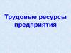 Трудовые ресурсы предприятия