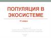 Популяция в экосистеме