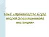 Производство в суде второй (апелляционной) инстанции