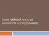 Понятийный аппарат научного исследования